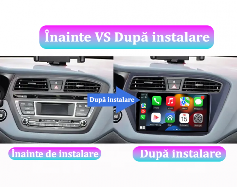 Navigatie dedicata Hyundai i20 2017-2018, 12GB RAM 256GB ROM, Android 13, Rezolutie 2K, Display QLED, 9", DSP, Carplay, Android Auto, Internet, Youtube, Waze, Wi Fi, USB [4]