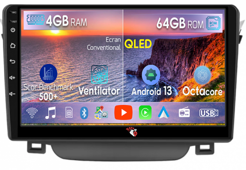 I30 2011-2017 - Navigatie dedicata Hyundai I30 2011-2015, 4GB RAM 64GB ROM, Octacore, Android 13, Display QLED 9", DSP, Carplay, Android Auto, Internet, Youtube, Waze, WIFI, Bluetooth