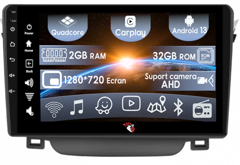 I30 2011-2017 - (Resigilata) Navigatie dedicata Hyundai I30 2011-2015, 2GB RAM 32GB ROM, Quad Core, Display 9" IPS Full HD, Carplay, Android 13, Bluetooth, Magazin Play, Suport camere AHD