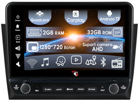 Golf 6 2008-2016 - Navigatie dedicata Golf 6 2008 - 2016 cu butoane rotative model 2024, 9 Inch, 2GB RAM 32GB ROM, Quadcore, Android 13, WiFi, Bluetooth, Magazin Play