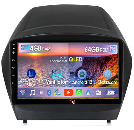Hyundai - Navigatie dedicata Hyundai IX 35 2009-2015, 4GB RAM 64GB ROM, Octacore, Android 13, Display QLED 9", DSP, Carplay, Android Auto, Internet, Youtube, Waze, WIFI, Bluetooth