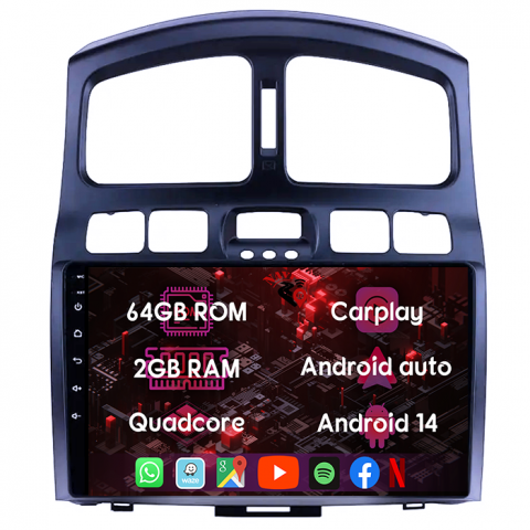 (Resigilata) Navigatie dedicata Hyundai Santa Fe 2000-2012, 2GB RAM 32GB ROM, Quad Core, Display 9" IPS Full HD, Carplay, Android 13, Bluetooth, Magazin Play, Suport camere AHD [9]
