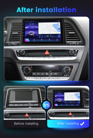 Navigatie dedicata Hyundai Sonata 7 2017-2019, 4GB RAM 64GB ROM, Octacore, Android 13, Display QLED 9", DSP, Carplay, Android Auto, Internet, Youtube, Waze, WIFI, Bluetooth [7]