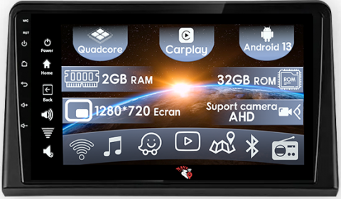 Sonata 7 2017-2019 - (Resigilata) Navigatie dedicata Hyundai Sonata 7 2017-2019, 2GB RAM 32GB ROM, Quad Core, Display 9" IPS Full HD, Carplay, Android 13, Bluetooth, Magazin Play, Suport camere AHD