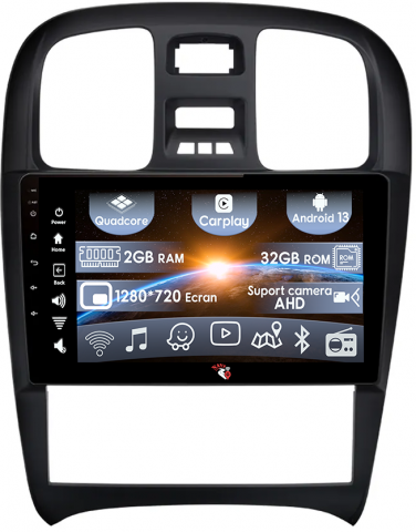 Sonata Fe 2004-2012 - (Resigilata) Navigatie dedicata Hyundai Sonata Fe 2004-2012, 2GB RAM 32GB ROM, Quad Core, Display 9" IPS Full HD, Carplay, Android 13, Bluetooth, Magazin Play, Suport camere AHD