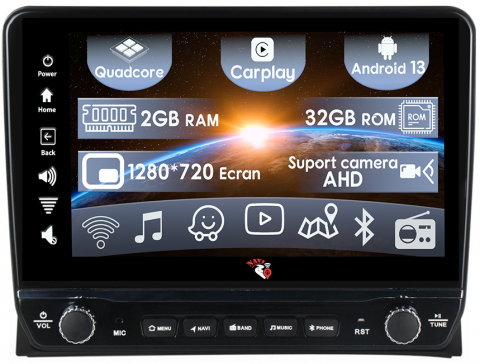 Multivan (2003-2016) - Navigatie dedicata Multivan 2003-2015 cu butoane rotative model 2024, 9 Inch, 2GB RAM 32GB ROM, Quadcore, Android 13, WiFi, Bluetooth, Magazin Play