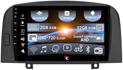 Hyundai - (Resigilata) Navigatie dedicata Hyundai Sonata NF 2004-2008, 2GB RAM 32GB ROM, Quad Core, Display 9" IPS Full HD, Carplay, Android 13, Bluetooth, Magazin Play, Suport camere AHD