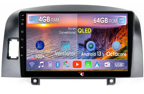 Hyundai - Navigatie dedicata Hyundai Sonata NF 2006, 4GB RAM 64GB ROM, Octacore, Android 13, Display QLED 9", DSP, Carplay, Android Auto, Internet, Youtube, Waze, WIFI, Bluetooth