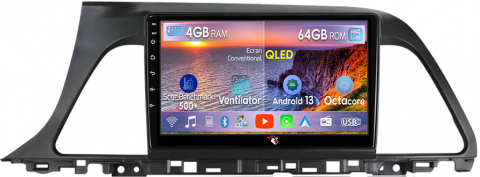 Sonata9 2015-2018 - Navigatie dedicata Hyundai Sonata9 2015-2018, 4GB RAM 64GB ROM, Octacore, Android 13, Display QLED 9", DSP, Carplay, Android Auto, Internet, Youtube, Waze, WIFI, Bluetooth