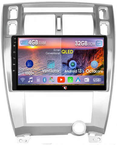 Tucson (2001-2009) - Navigatie dedicata Hyundai Tucson 2004-2009, 4 GB RAM 32 ROM, Android 13, Display QLED, 10", DSP, Carplay, Android Auto, Internet, Youtube , Waze , WI-FI , USB , Bluetooth