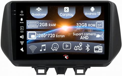 Hyundai - (Resigilata) Navigatie dedicata Hyundai Tucson 2018-2020, 2GB RAM 32GB ROM, Quad Core, Display 10" IPS Full HD, Carplay, Android 13, Bluetooth, Magazin Play, Suport camere AHD