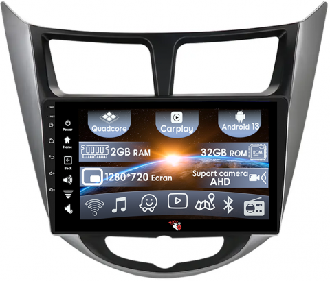 Navigatii Dedicate - (Resigilata) Navigatie dedicata Hyundai Verna 2010-2016, 2GB RAM 32GB ROM, Quad Core, Display 9" IPS Full HD, Carplay, Android 13, Bluetooth, Magazin Play, Suport camere AHD
