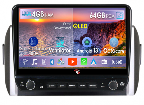 Navigatii Dedicate - Navigatie dedicata Innova 2015-2017 cu butoane rotative model 2024, 4GB RAM 64GB ROM, Quadcore, Android 13, Display QLED 9", DSP, Carplay, Android Auto, Internet, Youtube, Waze, WIFI,