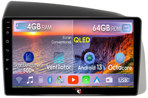 Iveco - Navigatie dedicata Iveco Bronte 2014-2016, 4GB RAM 64GB ROM, Octacore, Android 13, Display QLED 9", DSP, Carplay, Android Auto, Internet, Youtube, Waze, WIFI, Bluetooth