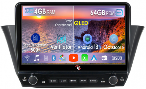 Iveco - Navigatie dedicata Iveco Daily 2013-2020 cu butoane rotative model 2024, 4 GB RAM 64 ROM, Quadcore, Android 13, Display QLED, 9", DSP, Carplay, Android Auto, Internet, Youtube , Waze , WI-FI