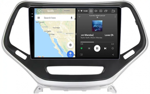 Navigatie dedicata Jeep Cherokee 5 2014-2018, 12GB RAM 256GB ROM, Android 13, Rezolutie 2K, Display QLED, 9", DSP, Carplay, Android Auto, Internet, Youtube, Waze, Wi Fi, USB [4]