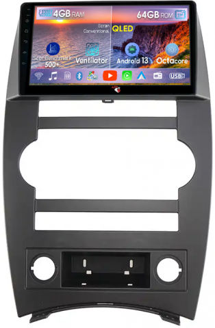 Commander 2007-2008 - Navigatie dedicata Jeep Commander 2007-2008, 4GB RAM 64GB ROM, Octacore, Android 13, Display QLED 9", DSP, Carplay, Android Auto, Internet, Youtube, Waze, WIFI, Bluetooth