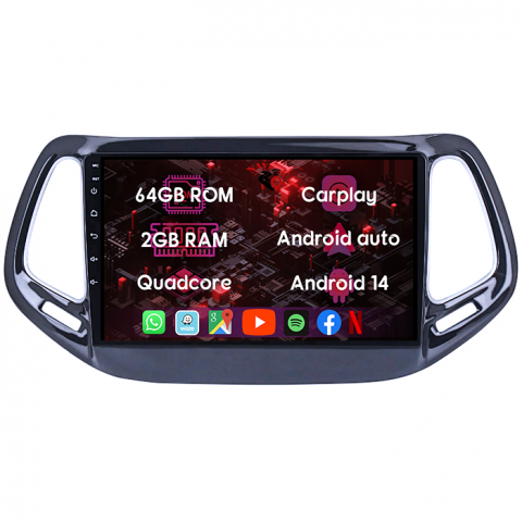 (Resigilata) Navigatie dedicata Jeep Compass 2016-2018, 2GB RAM 32GB ROM, Quad Core, Display 10" IPS Full HD, Carplay, Android 13, Bluetooth, Magazin Play, Suport camere AHD [9]