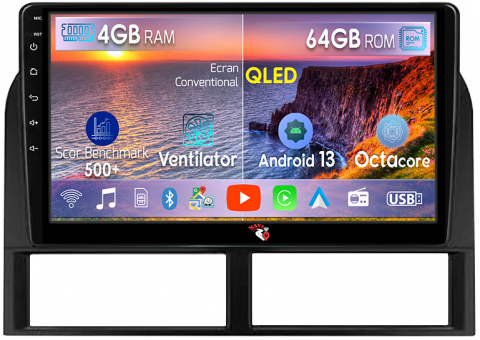 Grand Cherokee 1999-2005 - Navigatie dedicata Jeep Grand Cherokee 1999-2005, 4GB RAM 64GB ROM, Octacore, Android 13, Display QLED 9", DSP, Carplay, Android Auto, Internet, Youtube, Waze, WIFI, Bluetooth