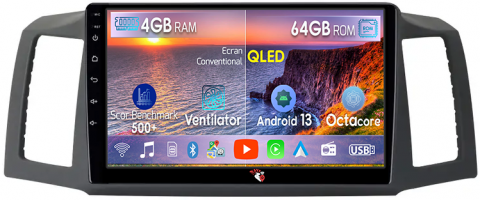 JEEP Grand Cherokee 2004-2007 - Navigatie dedicata JEEP Grand Cherokee 2004-2007, 4GB RAM 64GB ROM, Octacore, Android 13, Display QLED 10", DSP, Carplay, Android Auto, Internet, Youtube, Waze, WIFI, Bluetooth