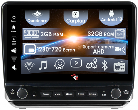 Altima 2018-2020 - Navigatie dedicata Altima 2018-2020 cu butoane rotative model 2024, 10 Inch, 2GB RAM 32GB ROM, Quadcore, Android 13, WiFi, Bluetooth, Magazin Play