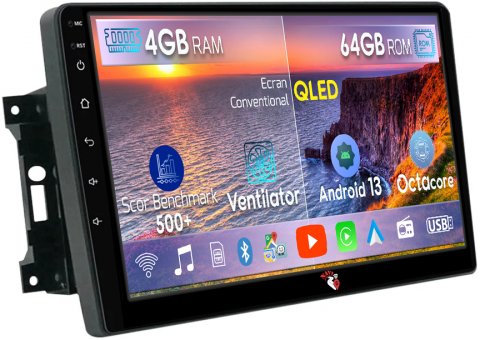 Wrangler 2007-2018 - Navigatie dedicata Jeep Wrangler 2007-2018, 4GB RAM 64GB ROM, Octacore, Android 13, Display QLED 10", DSP, Carplay, Android Auto, Internet, Youtube, Waze, WIFI, Bluetooth