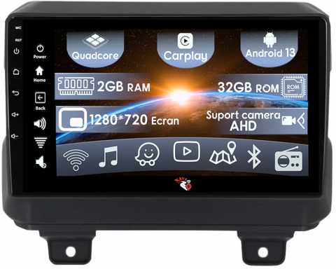 Navigatii Dedicate - (Resigilata) Navigatie dedicata Jeep Wrangler 2018-2019, 2GB RAM 32GB ROM, Quad Core, Display 9" IPS Full HD, Carplay, Android 13, Bluetooth, Magazin Play, Suport camere AHD