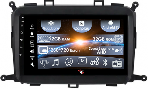 KIA Carens 2013-2018 - (Resigilata) Navigatie dedicata KIA Carens 2013-2018, 2GB RAM 32GB ROM, Quad Core, Display 9" IPS Full HD, Carplay, Android 13, Bluetooth, Magazin Play, Suport camere AHD