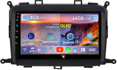 KIA Carens 2013-2018 - Navigatie dedicata KIA Carens 2013-2018, 4GB RAM 64GB ROM, Octacore, Android 13, Display QLED 9", DSP, Carplay, Android Auto, Internet, Youtube, Waze, WIFI, Bluetooth