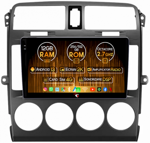 Kia - Navigatie dedicata KIA Carnival 2002-2006, 12GB RAM 256GB ROM, Android 13, Rezolutie 2K, Display QLED, 9", DSP, Carplay, Android Auto, Internet, Youtube, Waze, Wi Fi, USB