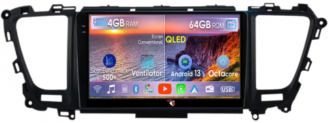 Carnival 2014-2020 - Navigatie dedicata KIA Carnival 2014-2020, 4GB RAM 64GB ROM, Octacore, Android 13, Display QLED 9", DSP, Carplay, Android Auto, Internet, Youtube, Waze, WIFI, Bluetooth