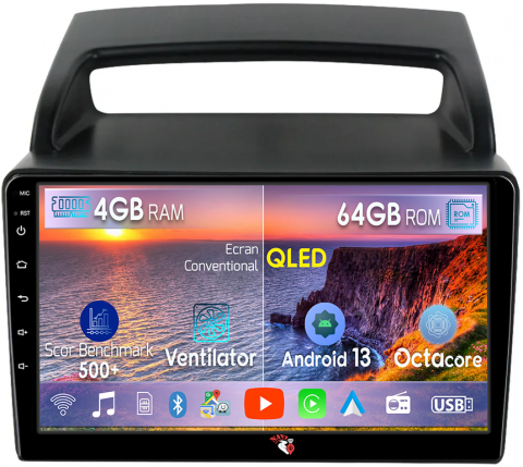 Kia - Navigatie dedicata KIA Carnival VQ 2006-2014, 4GB RAM 64GB ROM, Octacore, Android 13, Display QLED 9", DSP, Carplay, Android Auto, Internet, Youtube, Waze, WIFI, Bluetooth