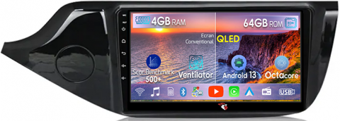 Kia - Navigatie dedicata Kia Ceed ( 2012 - 2020 ), 4GB RAM 64GB ROM, Octacore, Android 13, Display QLED 9", DSP, Carplay, Android Auto, Internet, Youtube, Waze, WIFI, Bluetooth