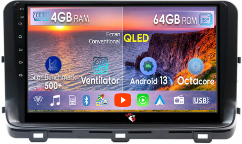 Kia - Navigatie dedicata KIA Ceed 2018- 2022, 4GB RAM 64GB ROM, Octacore, Android 13, Display QLED 10", DSP, Carplay, Android Auto, Internet, Youtube, Waze, WIFI, Bluetooth