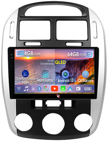 Cerato 2004-2008 - Navigatie dedicata Kia Cerato 2004-2008, 4GB RAM 64GB ROM, Octacore, Android 13, Display QLED 9", DSP, Carplay, Android Auto, Internet, Youtube, Waze, WIFI, Bluetooth