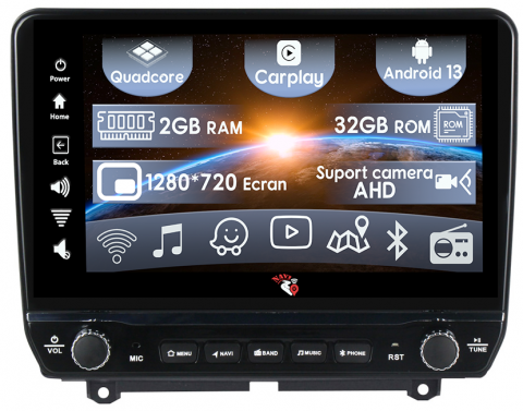 Sandero Dacia Duster Captur Lada Xray - Navigatie dedicata LADA Granta 2018-2019 cu butoane rotative model 2024, 9 Inch, 2GB RAM 32GB ROM, Quadcore, Android 13, WiFi, Bluetooth, Magazin Play