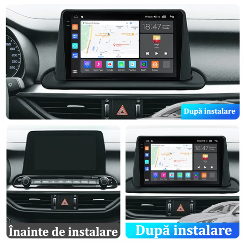 Navigatie dedicata Kia Cerato 2018-2021, 12GB RAM 256GB ROM, Android 13, Rezolutie 2K, Display QLED, 9", DSP, Carplay, Android Auto, Internet, Youtube, Waze, Wi Fi, USB [4]