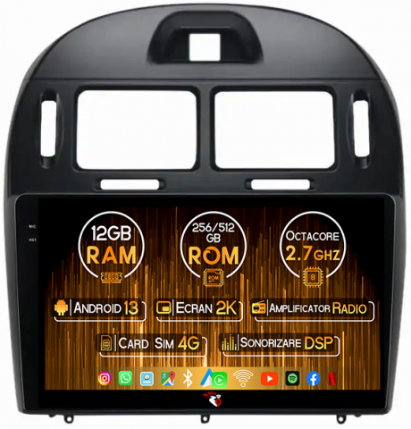 Cerato Foret 2017 - Navigatie dedicata KIA Cerato Foret 2017, 12GB RAM 256GB ROM, Android 13, Rezolutie 2K, Display QLED, 10", DSP, Carplay, Android Auto, Internet, Youtube, Waze, Wi Fi, USB
