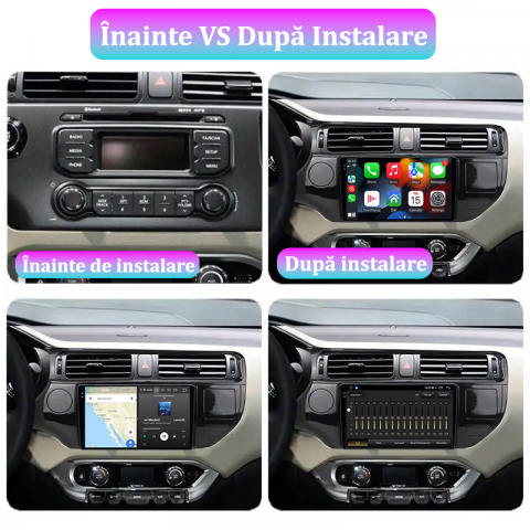 Navigatie dedicata KIA RIO 2011-2017, 12GB RAM 256GB ROM, Android 13, Rezolutie 2K, Display QLED, 9", DSP, Carplay, Android Auto, Internet, Youtube, Waze, Wi Fi, USB [4]