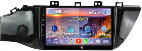 RIO 2016-2019 - Navigatie dedicata Kia Rio 2016-2019, 4GB RAM 64GB ROM, Octacore, Android 13, Display QLED 9", DSP, Carplay, Android Auto, Internet, Youtube, Waze, WIFI, Bluetooth