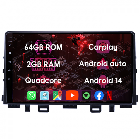 (Resigilata) Navigatie dedicata KIA RIO YB 2016-2020, Android 13, Wireless Carplay si Android auto 2 GB RAM 32 ROM, Display IPS, 9 inch, Microfon Extern [10]