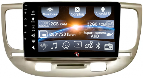 Navigatii 2GB RAM - (Resigilata) Navigatie dedicata Kia Rio2 2005-2011, 2GB RAM 32GB ROM, Quad Core, Display 9" IPS Full HD, Carplay, Android 13, Bluetooth, Magazin Play, Suport camere AHD