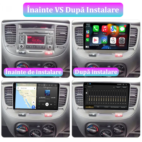Navigatie dedicata KIA RIO2 2005-2011, 12GB RAM 256GB ROM, Android 13, Rezolutie 2K, Display QLED, 9", DSP, Carplay, Android Auto, Internet, Youtube, Waze, Wi Fi, USB [4]