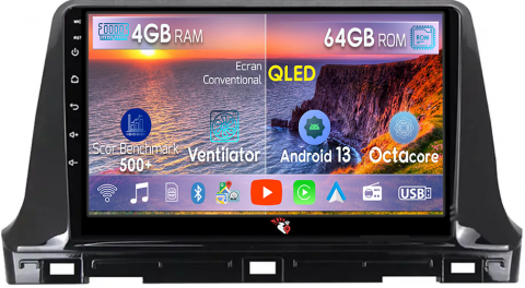 Kia - Navigatie dedicata KIA Seltos 2016-2020, 4GB RAM 64GB ROM, Octacore, Android 13, Display QLED 10", DSP, Carplay, Android Auto, Internet, Youtube, Waze, WIFI, Bluetooth