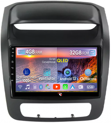 Navigatii Dedicate - Navigatie dedicata Kia Sorento 2013-2014, 4GB RAM 32GB ROM, Octacore, Android 14, Display QLED 1K 9", DSP, Carplay&Android Auto, SIM 4G, Bluetooth, Ventilator Activ