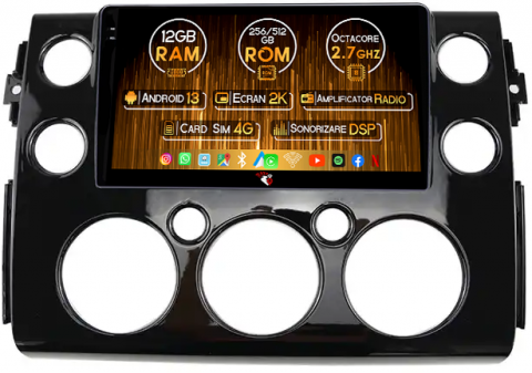 FJ Cruiser J15 2006-2020 - Navigatie dedicata KIA Sorento 2013-2015, 12GB RAM 256GB ROM, Android 13, Rezolutie 2K, Display QLED, 9", DSP, Carplay, Android Auto, Internet, Youtube, Waze, Wi Fi, USB