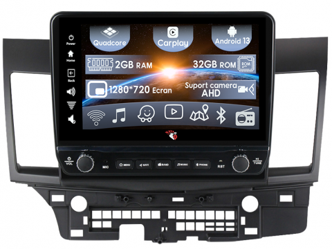 Lancer 2007-2012 - Navigatie dedicata Lancer 2007-2012 cu butoane rotative model 2024, 10 Inch, 2GB RAM 32GB ROM, Quadcore, Android 13, WiFi, Bluetooth, Magazin Play