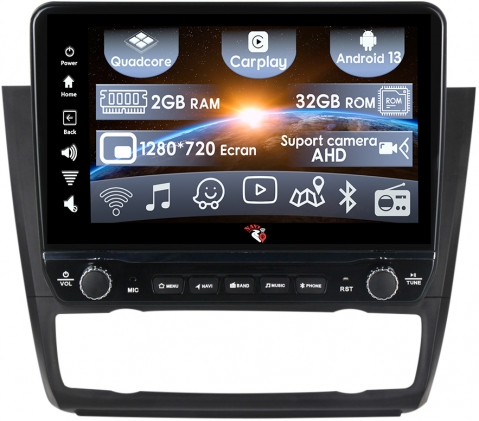 BMW - Navigatie dedicata Seria 1 2008-2012 (AB) cu butoane rotative model 2024, 10 Inch, 2GB RAM 32GB ROM, Quadcore, Android 13, WiFi, Bluetooth, Magazin Play