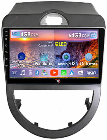 Soul 2010-2013 - Navigatie dedicata Kia Soul 2010-2013, 4GB RAM 64GB ROM, Octacore, Android 13, Display QLED 9", DSP, Carplay, Android Auto, Internet, Youtube, Waze, WIFI, Bluetooth
