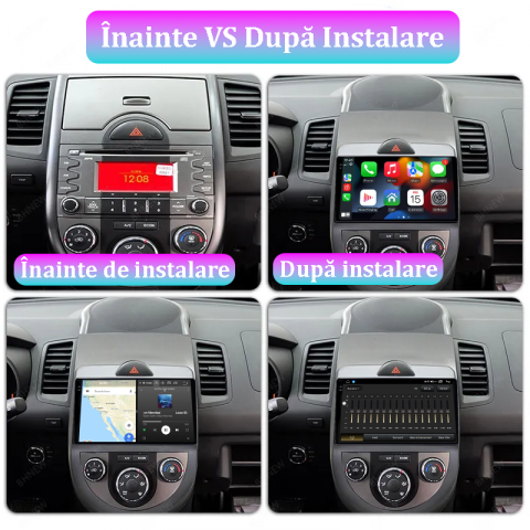 Navigatie dedicata KIA Soul 2010-2013, 12GB RAM 256GB ROM, Android 13, Rezolutie 2K, Display QLED, 9", DSP, Carplay, Android Auto, Internet, Youtube, Waze, Wi Fi, USB [4]